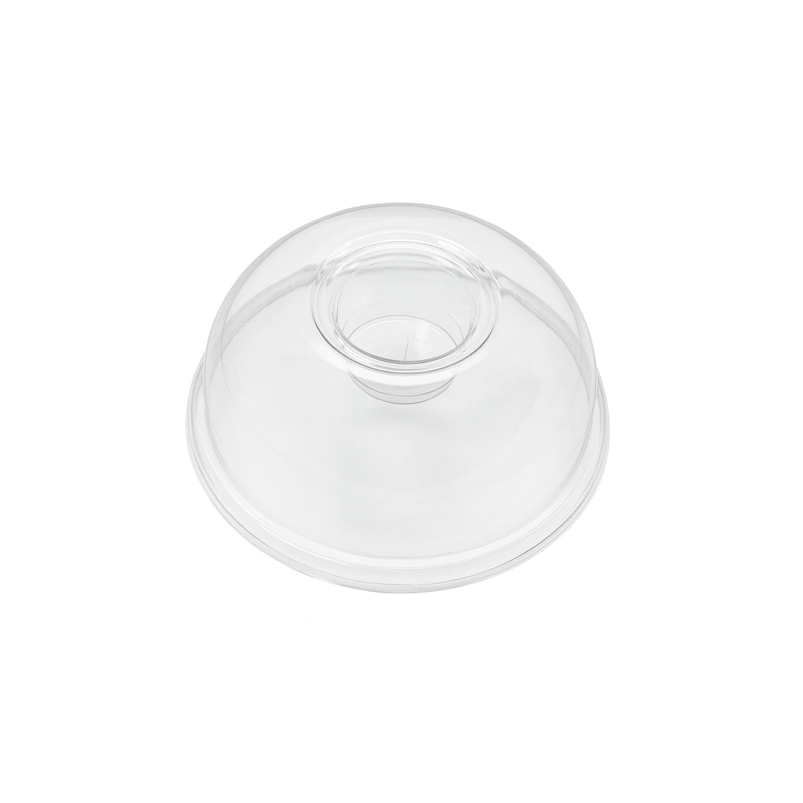 9oz/24oz - 95mm Diameter Clear RPET Dome Lid with Straw Slot - product image 1