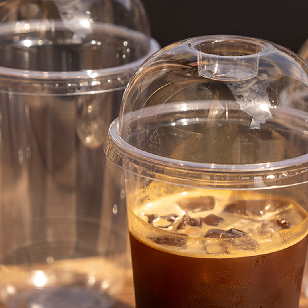 9oz/24oz - 95mm Diameter Clear RPET Dome Lid with Straw Slot - product image 7