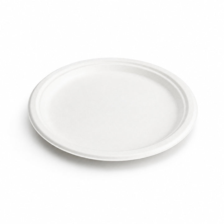 10" White Bagasse Round Plate (1 x 500)