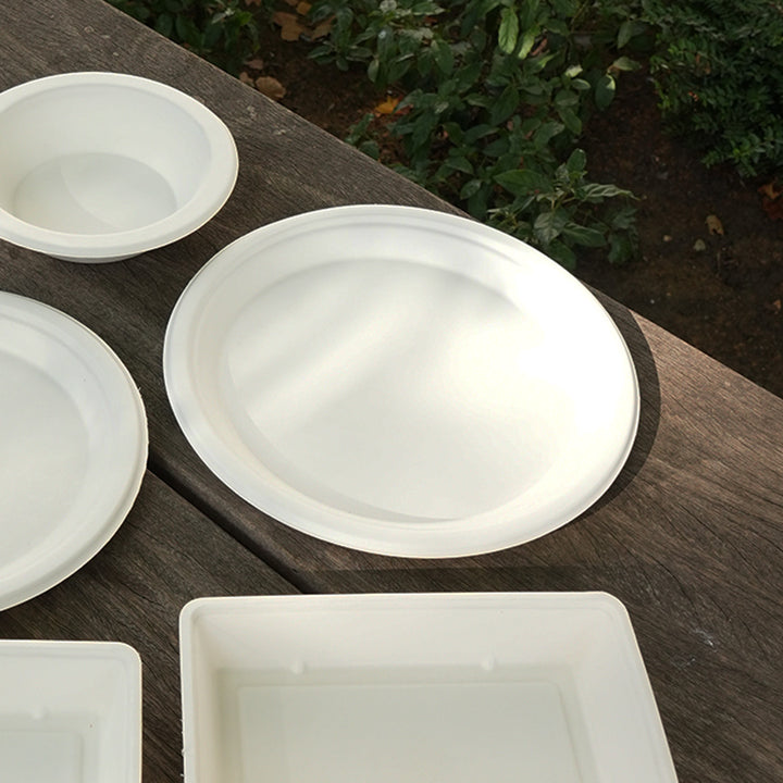 10" White Bagasse Round Plate (1 x 500)