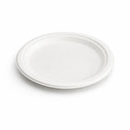 9" White Bagasse Round Plate (1 x 500)