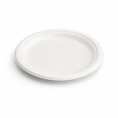 9" White Bagasse Round Plate (1 x 500)