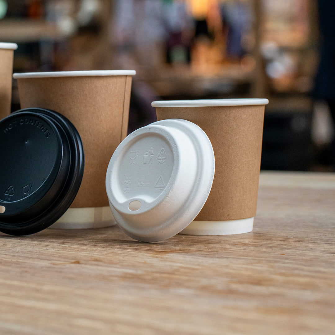 8oz - 80⌀ White Bagasse Sip Thru Lid (1 x 1000)
