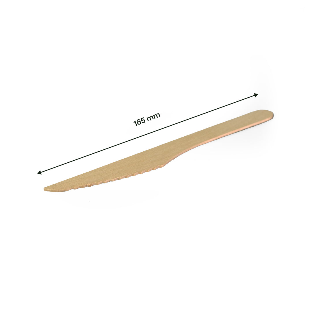 165mm Natural Wood Knife (1 x 1000)