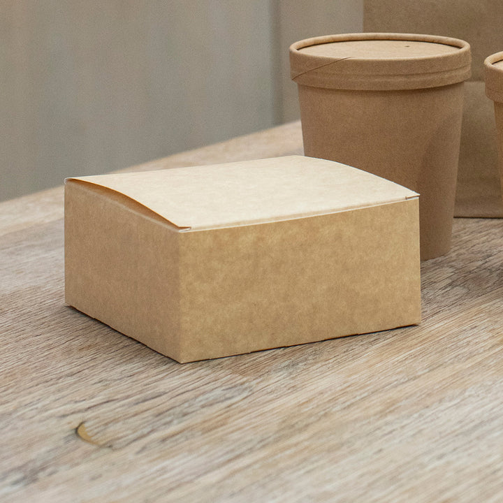 5" x 5" Brown Kraft Burger Box (1 x 500)