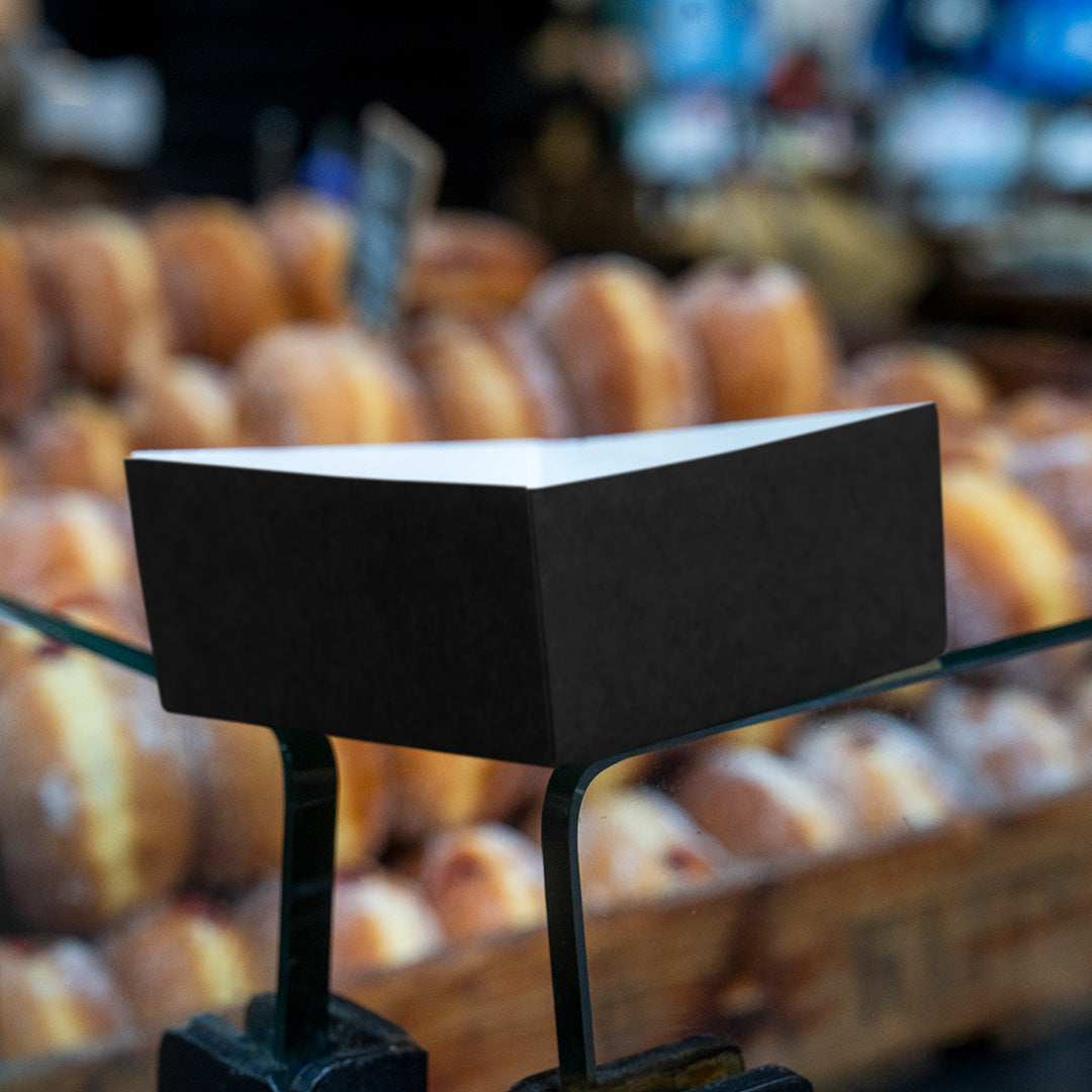 4" x 4"  Black Paper Burger Tray (1 x 500)