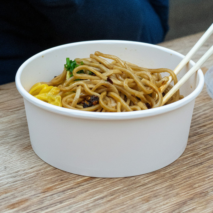 750ml White Paper Round Salad Bowl (1×400)