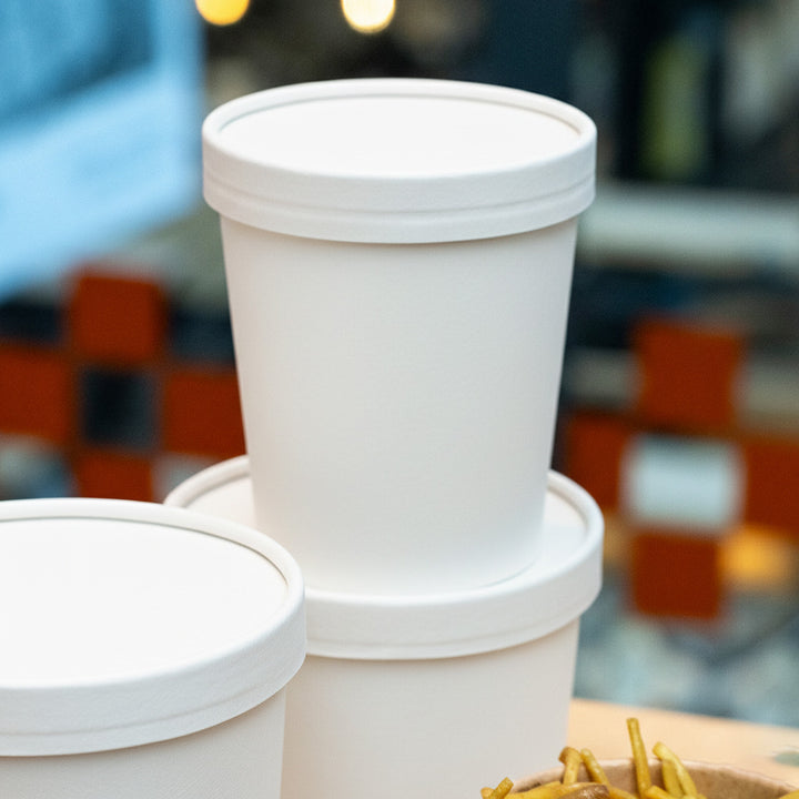 16oz - 97⌀ White Paper Heavy Duty Soup Cup (1 x 500)