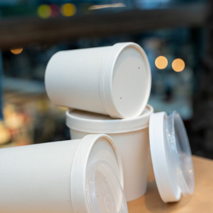 16oz - 97⌀ White Paper Heavy Duty Soup Cup (1 x 500)