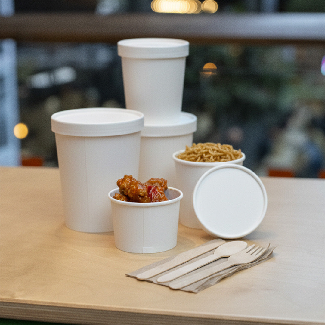 8oz - 91⌀ White Paper Heavy Duty Soup Cup (1 x 500)