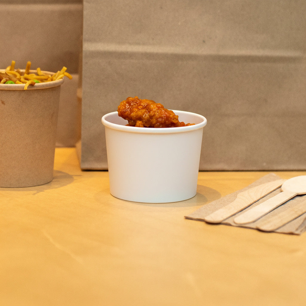 8oz - 91⌀ White Paper Heavy Duty Soup Cup (1 x 500)