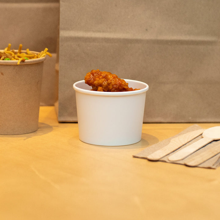 8oz - 91⌀ White Paper Heavy Duty Soup Cup (1 x 500)