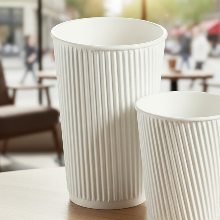 16oz - 90⌀ White Ripple Wall Hot Cup (1 x 500)